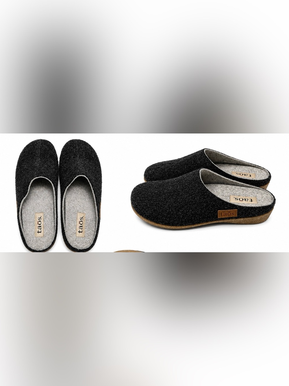 Taos Footwear Grey Felt Slip-On Clogs